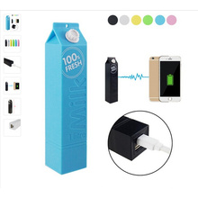 Creative Milk Design Portátil 2600mAh Mobile Power Bank Charger